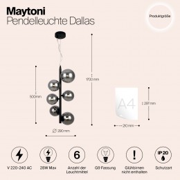 Подвесной светильник Maytoni Dallas MOD545PL-06B