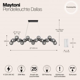 Подвесной светильник Maytoni Dallas MOD547PL-25B