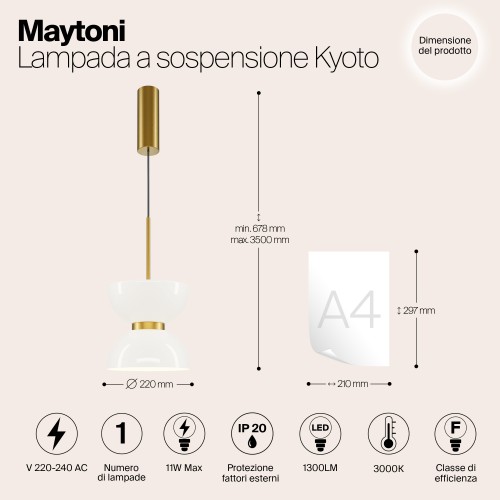 Подвесной светильник Maytoni Kyoto MOD178PL-L11G3K