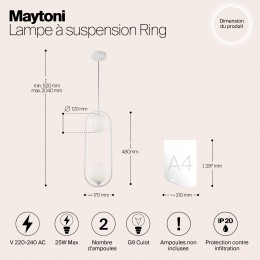 Подвесной светильник Maytoni Ring MOD013PL-02W