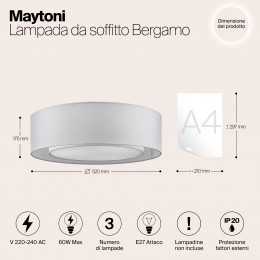 Потолочный светильник Maytoni Bergamo MOD617CL-04GR