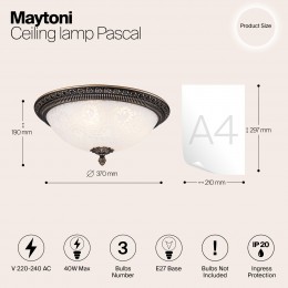 Потолочный светильник Maytoni Pascal C908-CL-03-R