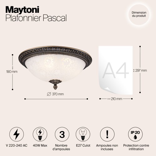 Потолочный светильник Maytoni Pascal C908-CL-03-R