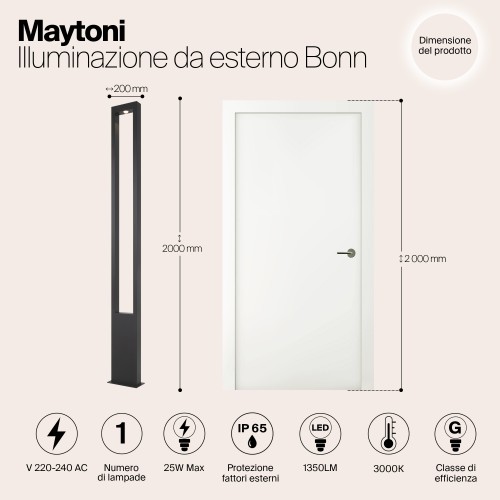Садово-парковый светильник  Maytoni Outdoor Bonn O425FL-L25GF