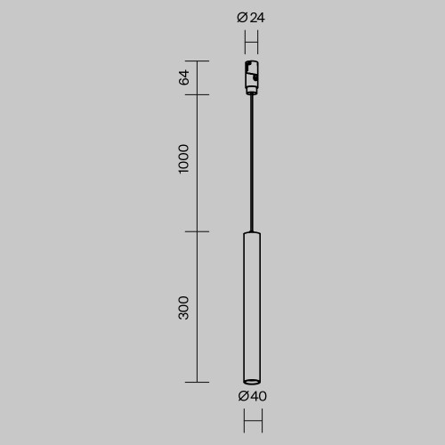 Трековый подвесной светильник Technical TR210-1-5W3K-M-B