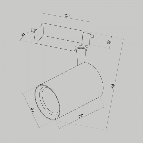 Трековый светильник Technical TR003-1-15W3K-S-B