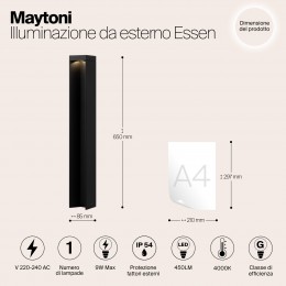 Ландшафтный светильник  Maytoni Outdoor Essen O596FL-L9B4K1