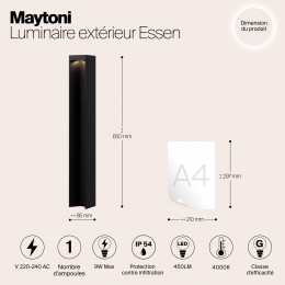 Ландшафтный светильник  Maytoni Outdoor Essen O596FL-L9B4K1