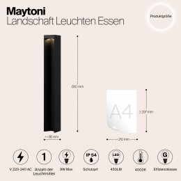 Ландшафтный светильник  Maytoni Outdoor Essen O596FL-L9B4K1