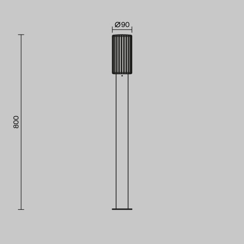 Ландшафтный светильник  Maytoni Outdoor Rib O502FL-01B1