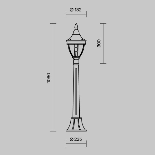 Ландшафтный светильник  Maytoni Outdoor Rivoli O026FL-01B