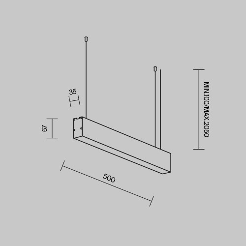 Линейный светильник Technical LL312041
