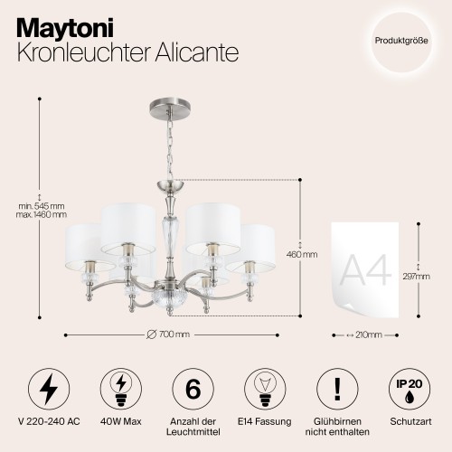 Люстра Maytoni Alicante MOD014CL-06N