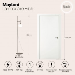 Напольный светильник (торшер) Maytoni Erich MOD221-FL-01-N