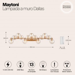 Настенный светильник (бра) Maytoni Dallas MOD547WL-13G