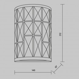 Настенный светильник (бра) Maytoni Gelid MOD184-WL-01-CH