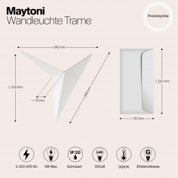 Настенный светильник (бра) Technical C808WL-L3W