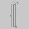 Настенный светильник (бра)  Maytoni Outdoor Corte O571WL-L20B3K
