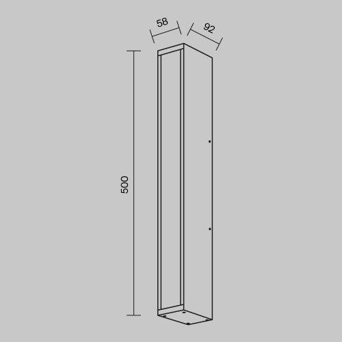 Настенный светильник (бра)  Maytoni Outdoor Corte O571WL-L20B3K