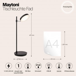 Настольный светильник Maytoni Fad MOD070TL-L8B3K