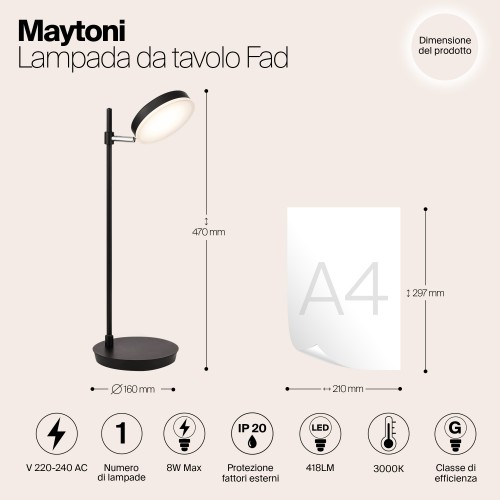 Настольный светильник Maytoni Fad MOD070TL-L8B3K