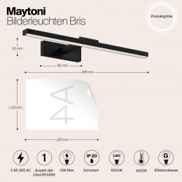 Подсветка Maytoni Bris MIR008WL-L12B4K