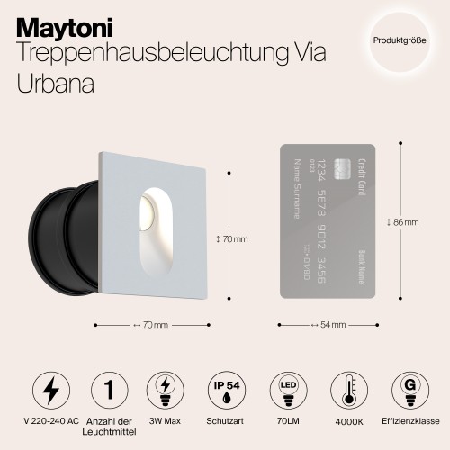 Подсветка для лестниц  Maytoni Outdoor Via Urbana O022-L3W