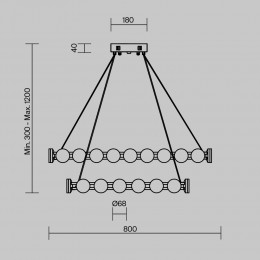 Подвесной светильник Freya FR6180PL-L70B
