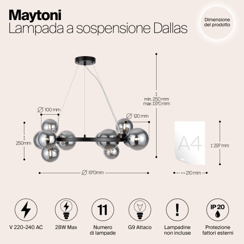 Подвесной светильник Maytoni Dallas MOD545PL-11B