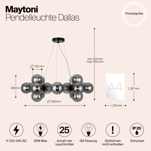 Подвесной светильник Maytoni Dallas MOD545PL-25B