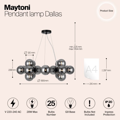 Подвесной светильник Maytoni Dallas MOD545PL-25B