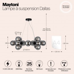 Подвесной светильник Maytoni Dallas MOD545PL-25B