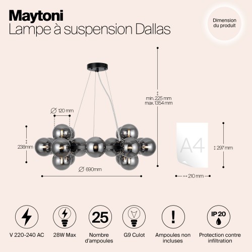 Подвесной светильник Maytoni Dallas MOD545PL-25B