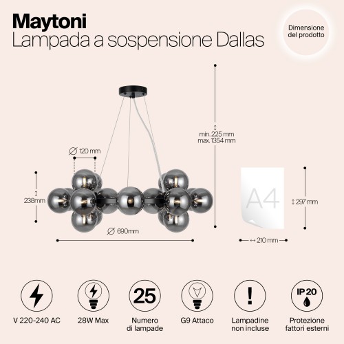 Подвесной светильник Maytoni Dallas MOD545PL-25B