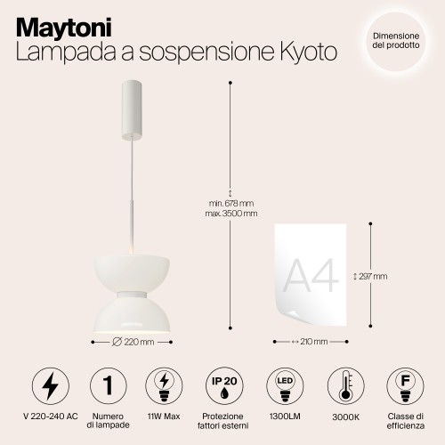 Подвесной светильник Maytoni Kyoto MOD178PL-L11W3K