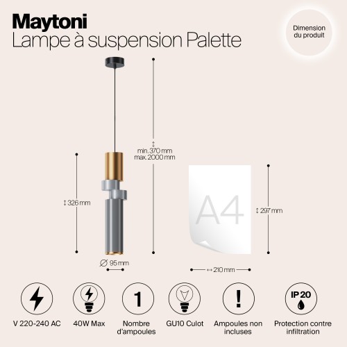 Подвесной светильник Maytoni Palette MOD303PL-01CFL3