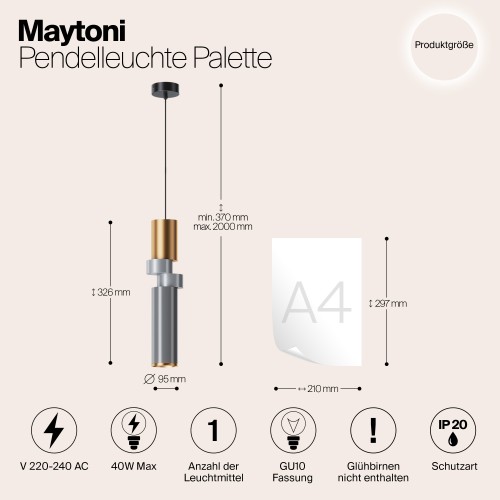 Подвесной светильник Maytoni Palette MOD303PL-01CFL3