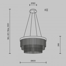 Подвесной светильник Maytoni Trove MOD486PL-L38BSK