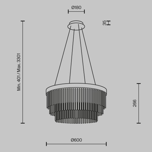 Подвесной светильник Maytoni Trove MOD486PL-L38BSK