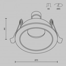 Встраиваемый светильник Technical DL126-GU10-WB