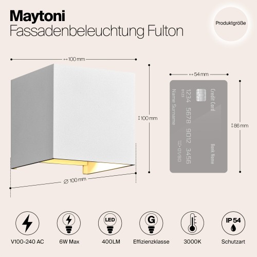Архитектурная подсветка  Maytoni Outdoor Fulton O572WL-L6W
