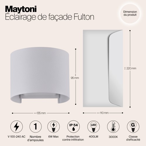 Архитектурная подсветка  Maytoni Outdoor Fulton O573WL-L6W