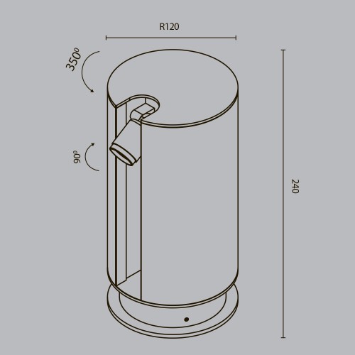 Ландшафтный светильник  Maytoni Outdoor Cave O468FL-L3B3K