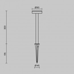 Ландшафтный светильник  Maytoni Outdoor Stake O503FL-L4B3K