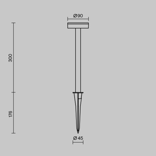 Ландшафтный светильник  Maytoni Outdoor Stake O503FL-L4B3K