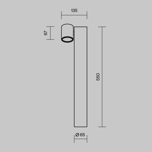 Ландшафтный светильник  Maytoni Outdoor Wall Street O010FL-01B