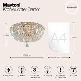 Люстра Maytoni Basfor DIA100-CL-03-G