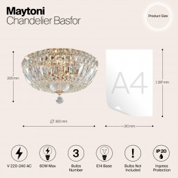 Люстра Maytoni Basfor DIA100-CL-03-G
