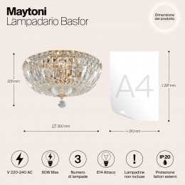 Люстра Maytoni Basfor DIA100-CL-03-G