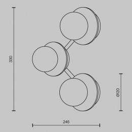 Настенный светильник (бра) Maytoni Ambre MOD331WL-L6BS3K